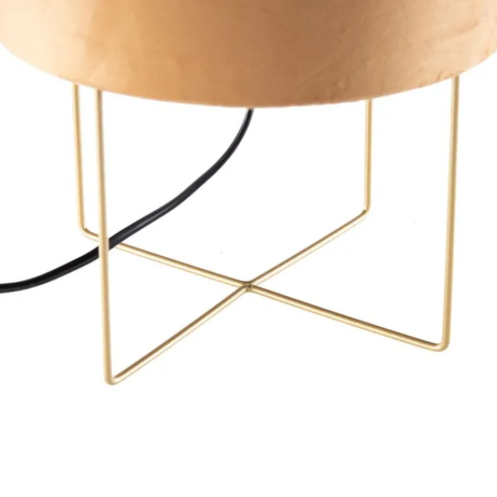 Honsel Tischlampen|Wohnzimmerlampen*Moderne Tischlampe gelb mit Gold - Rosalina