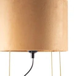 Honsel Tischlampen|Wohnzimmerlampen*Moderne Tischlampe gelb mit Gold - Rosalina