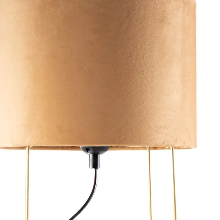 Honsel Tischlampen|Wohnzimmerlampen*Moderne Tischlampe gelb mit Gold - Rosalina