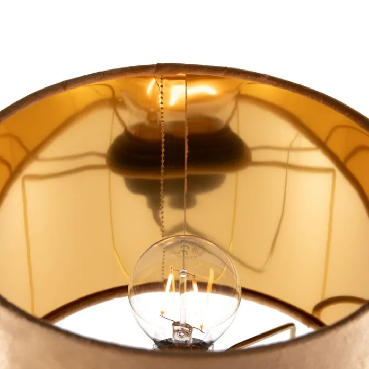 Honsel Tischlampen|Wohnzimmerlampen*Moderne Tischlampe gelb mit Gold - Rosalina