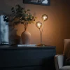QAZQA Tischlampen|Wohnzimmerlampen*Moderne Tischlampe Gold 2-Licht mit Rauchglas - Athen