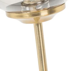 QAZQA Tischlampen|Wohnzimmerlampen*Moderne Tischlampe Gold 2-Licht mit Rauchglas - Athen