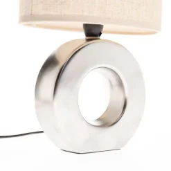 Honsel Tischlampen|Wohnzimmerlampen*Moderne Tischlampe in Beige mit Stahl - Tohu