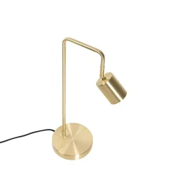 QAZQA Schlafzimmerlampen|Küchenlampen*Moderne Tischlampe Messing verstellbar - Java