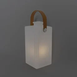 QAZQA Gartenbeleuchtung|Led-Außenleuchten*Moderne Tischlampe mit weißem Flammeneffekt, wiederaufladbar, IP44 – Stard