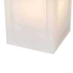 QAZQA Gartenbeleuchtung|Led-Außenleuchten*Moderne Tischlampe mit weißem Flammeneffekt, wiederaufladbar, IP44 – Stard