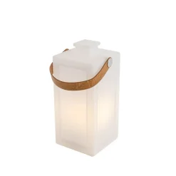 QAZQA Gartenbeleuchtung|Led-Außenleuchten*Moderne Tischlampe mit weißem Flammeneffekt, wiederaufladbar, IP44 – Stard