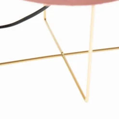 Honsel Tischlampen|Wohnzimmerlampen*Moderne Tischlampe rosa mit Gold - Rosalina