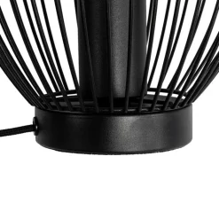 QAZQA Tischlampen|Wohnzimmerlampen*Moderne Tischlampe schwarz 20 cm - Pua