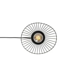 QAZQA Tischlampen|Wohnzimmerlampen*Moderne Tischlampe schwarz 20 cm - Pua