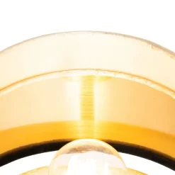 QAZQA Esszimmerlampen|Schlafzimmerlampen*Moderne Tischlampe Schwarz mit Gold - Elif