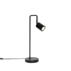 QAZQA Tischlampen|Wohnzimmerlampen*Moderne Tischlampe schwarz verstellbar - Java