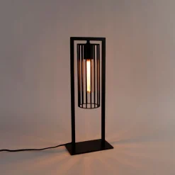 QAZQA Küchenlampen|Tischlampen*Moderne Tischlampe schwarz - Balenco Wazo