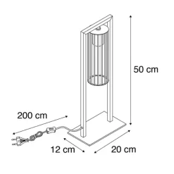 QAZQA Küchenlampen|Tischlampen*Moderne Tischlampe schwarz - Balenco Wazo