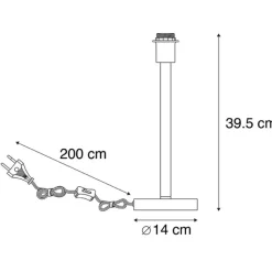 QAZQA Leuchten Ohne Schirm|Tischlampen*Moderne Tischlampe schwarz ohne Schirm - Simplo