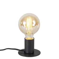 QAZQA Lampen Für Dein Homeoffice|Tischlampen*Moderne Tischlampe schwarz - Facil