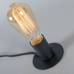 QAZQA Lampen Für Dein Homeoffice|Tischlampen*Moderne Tischlampe schwarz - Facil
