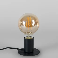 QAZQA Lampen Für Dein Homeoffice|Tischlampen*Moderne Tischlampe schwarz - Facil
