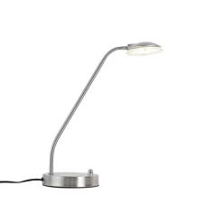 QAZQA Schlafzimmerlampen|Küchenlampen*Moderne Tischleuchte aus Stahl inkl. LED - Eva