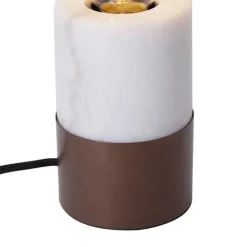 QAZQA Tischlampen|Wohnzimmerlampen*Moderne Tischleuchte Bronze mit weißem Marmor - Marissa