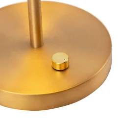 QAZQA Lampen Für Dein Homeoffice|Schlafzimmerlampen*Moderne Tischleuchte bronze inkl. LED - Disco