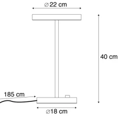 QAZQA Lampen Für Dein Homeoffice|Schlafzimmerlampen*Moderne Tischleuchte bronze inkl. LED - Disco