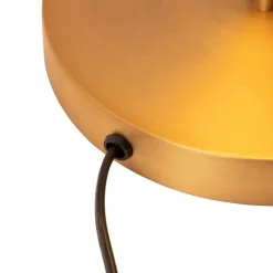 QAZQA Lampen Für Dein Homeoffice|Schlafzimmerlampen*Moderne Tischleuchte bronze inkl. LED - Disco