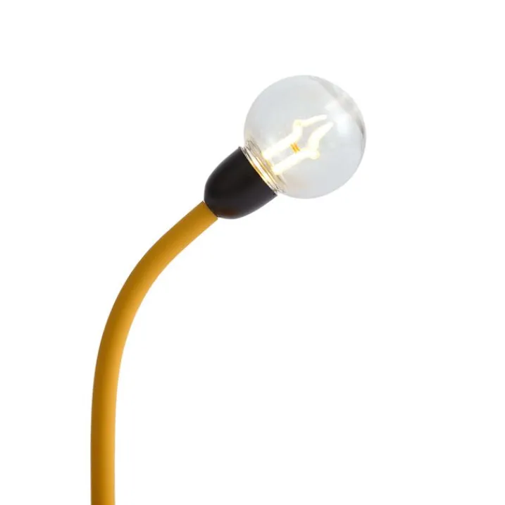 Kinder QAZQA Kinderzimmerlampen|Led-Tischleuchten*Moderne Tischleuchte Gelb inkl. LED Wiederaufladbar - Bulby