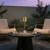 QAZQA Gartenbeleuchtung|Led-Tischleuchten*Moderne Tischleuchte Gold 37cm inkl. LED Dimmbar IP54 Wiederaufladbar - Topi
