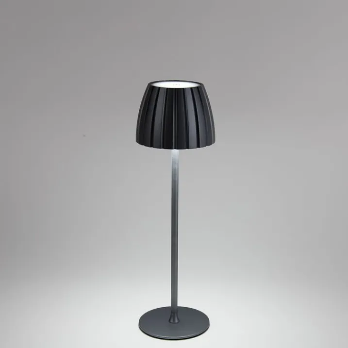 Light Trend Led-Tischleuchten|Akku Lampen*Moderne Tischleuchte grau 3-stufig dimmbar wiederaufladbar - Dolce