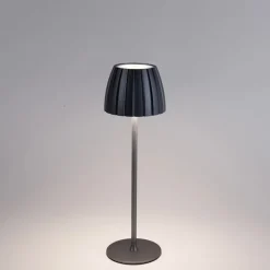 Light Trend Led-Tischleuchten|Akku Lampen*Moderne Tischleuchte grau 3-stufig dimmbar wiederaufladbar - Dolce