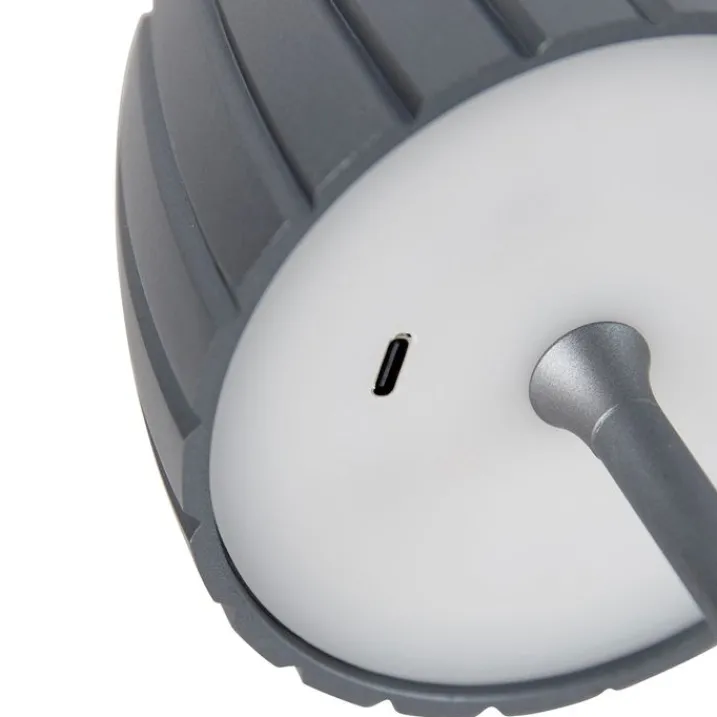Light Trend Led-Tischleuchten|Akku Lampen*Moderne Tischleuchte grau 3-stufig dimmbar wiederaufladbar - Dolce