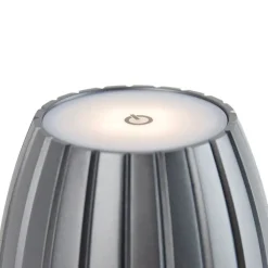 Light Trend Led-Tischleuchten|Akku Lampen*Moderne Tischleuchte grau 3-stufig dimmbar wiederaufladbar - Dolce