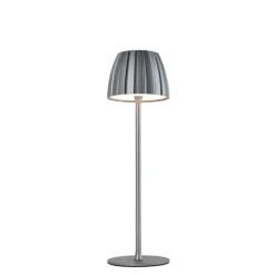 Light Trend Led-Tischleuchten|Akku Lampen*Moderne Tischleuchte grau 3-stufig dimmbar wiederaufladbar - Dolce