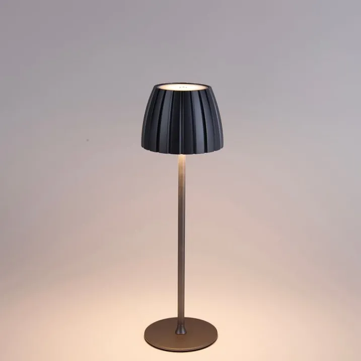 Light Trend Led-Tischleuchten|Akku Lampen*Moderne Tischleuchte grau 3-stufig dimmbar wiederaufladbar - Dolce