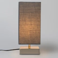 QAZQA Lampen Für Dein Homeoffice|Tischlampen*Moderne Tischleuchte grau mit Stahl - Milo