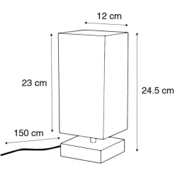 QAZQA Lampen Für Dein Homeoffice|Tischlampen*Moderne Tischleuchte grau mit Stahl - Milo
