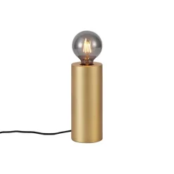 QAZQA Tischlampen|Wohnzimmerlampen*Moderne Tischleuchte Messing 24cm - Cylinder