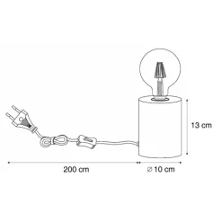 QAZQA Tischlampen|Wohnzimmerlampen*Moderne Tischleuchte Messing 13cm - Cylinder