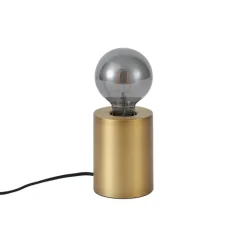 QAZQA Tischlampen|Wohnzimmerlampen*Moderne Tischleuchte Messing 13cm - Cylinder