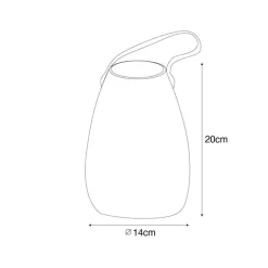 QAZQA Gartenbeleuchtung|Led-Außenleuchten*Moderne Tischleuchte RGBW Wiederaufladbar IP54 - Pion