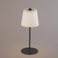 Honsel Gartenbeleuchtung|Led-Tischleuchten*Moderne Tischleuchte schwarz mit Opalglas inkl. LED 3-stufig dimmbar - Jent