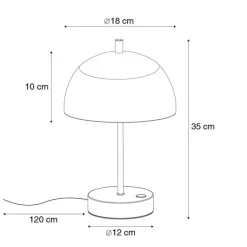 Honsel Led-Tischleuchten|Tischlampen*Moderne Tischleuchte schwarz mit Opalglas inkl. LED 3-Stufen-dimmbar - Djent