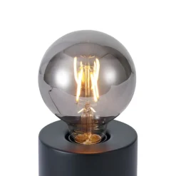 QAZQA Tischlampen|Wohnzimmerlampen*Moderne Tischleuchte schwarz 24cm - Cylinder