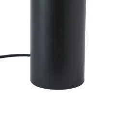 QAZQA Tischlampen|Wohnzimmerlampen*Moderne Tischleuchte schwarz 24cm - Cylinder