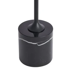 QAZQA Gartenbeleuchtung|Led-Tischleuchten*Moderne Tischleuchte Schwarz 37cm inkl. LED Dimmbar IP54 Wiederaufladbar - Topi