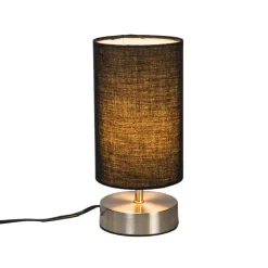 QAZQA Lampen Für Dein Homeoffice|Tischlampen*Moderne Tischleuchte schwarz mit Stahl - Milo 2