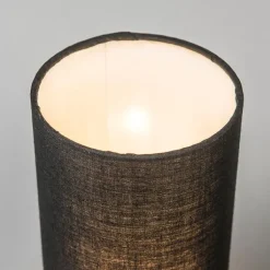 QAZQA Lampen Für Dein Homeoffice|Tischlampen*Moderne Tischleuchte schwarz mit Stahl - Milo 2