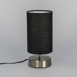 QAZQA Lampen Für Dein Homeoffice|Tischlampen*Moderne Tischleuchte schwarz mit Stahl - Milo 2