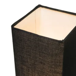 QAZQA Lampen Für Dein Homeoffice|Tischlampen*Moderne Tischleuchte schwarz mit Stahl - Milo